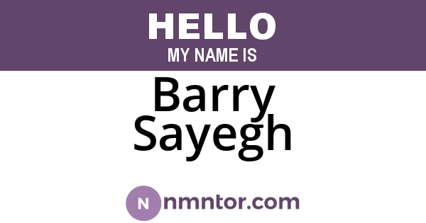 Barry Sayegh