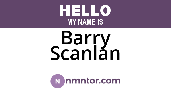 Barry Scanlan