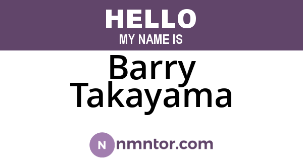 Barry Takayama