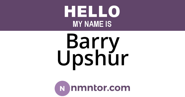 Barry Upshur