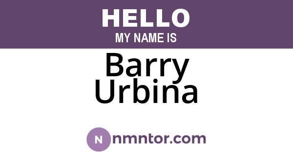 Barry Urbina
