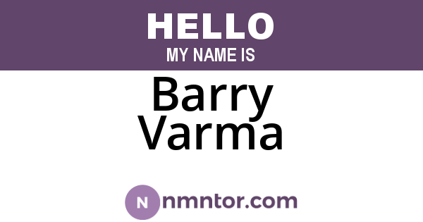 Barry Varma