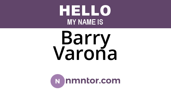 Barry Varona