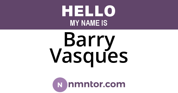 Barry Vasques