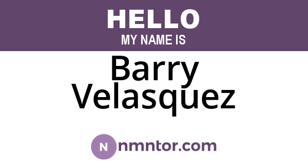 Barry Velasquez