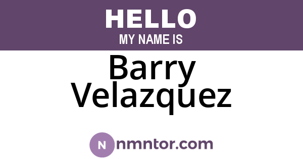 Barry Velazquez