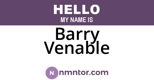 Barry Venable