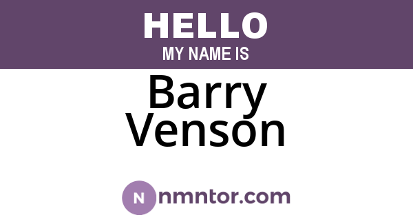Barry Venson