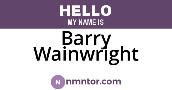 Barry Wainwright