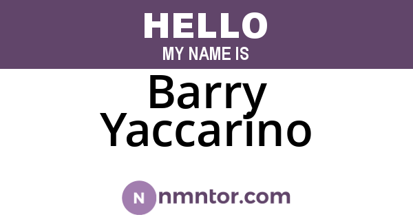 Barry Yaccarino