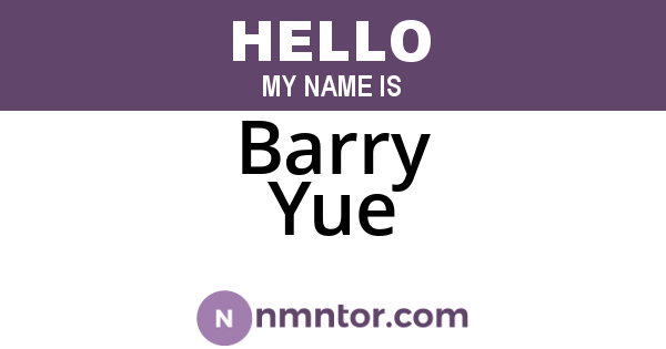 Barry Yue