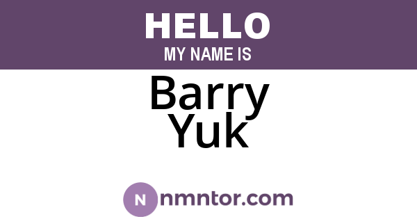 Barry Yuk