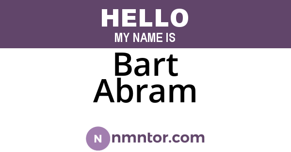 Bart Abram
