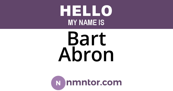 Bart Abron