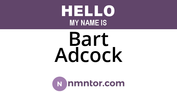 Bart Adcock