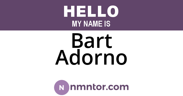 Bart Adorno