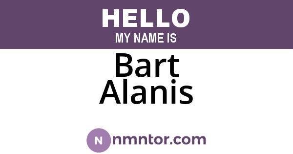 Bart Alanis