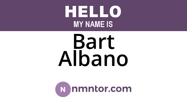 Bart Albano