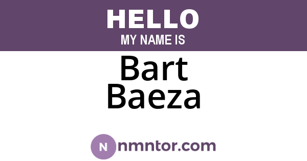 Bart Baeza