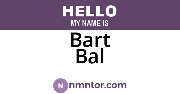 Bart Bal