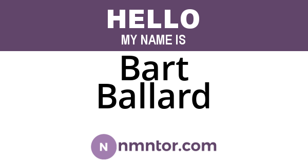 Bart Ballard