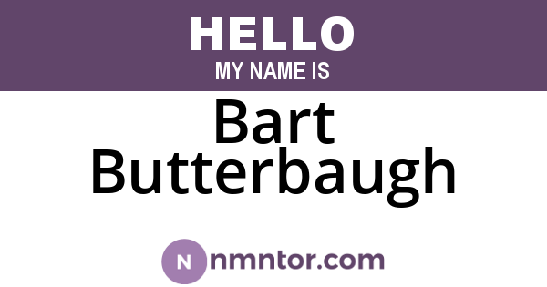 Bart Butterbaugh