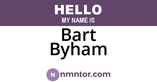 Bart Byham