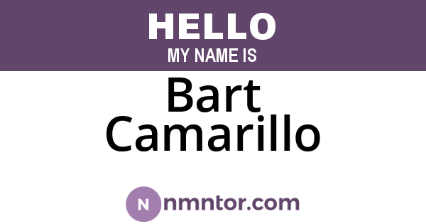 Bart Camarillo
