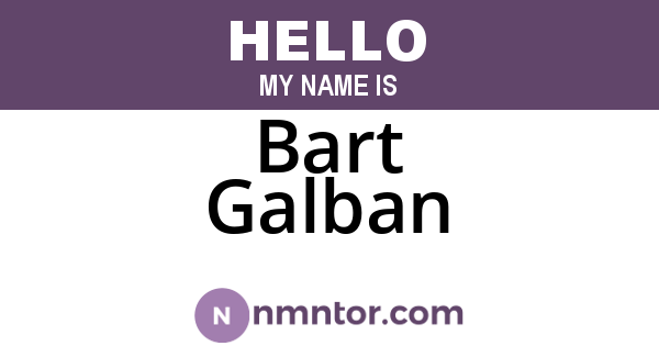 Bart Galban