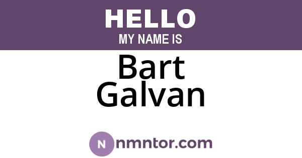 Bart Galvan