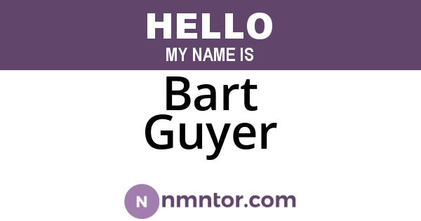 Bart Guyer