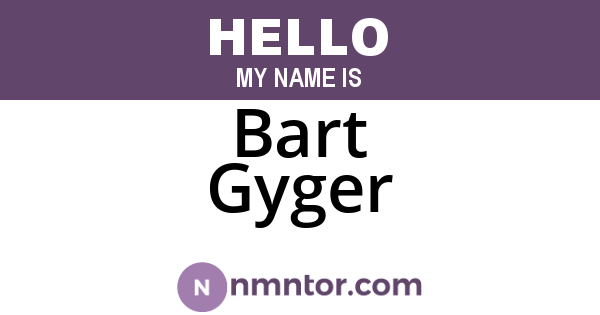 Bart Gyger