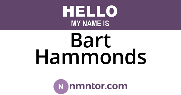 Bart Hammonds