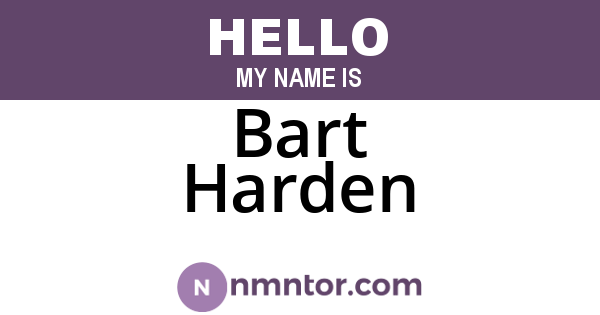 Bart Harden
