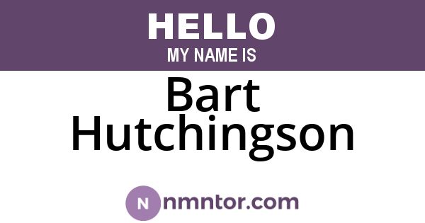 Bart Hutchingson