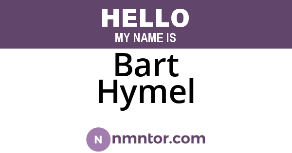 Bart Hymel