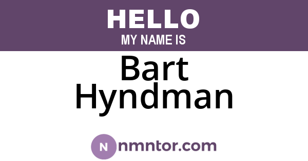 Bart Hyndman