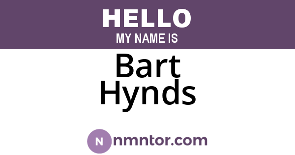 Bart Hynds