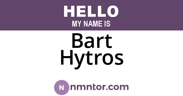 Bart Hytros