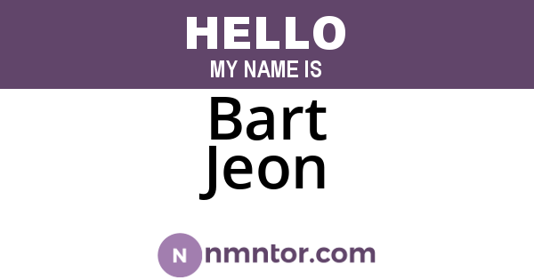 Bart Jeon