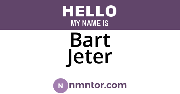 Bart Jeter