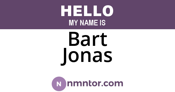 Bart Jonas