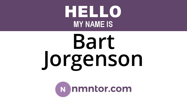 Bart Jorgenson
