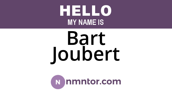 Bart Joubert