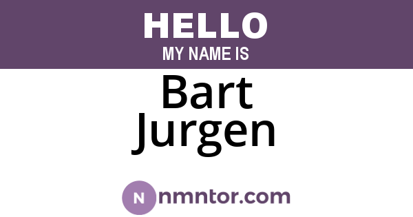 Bart Jurgen