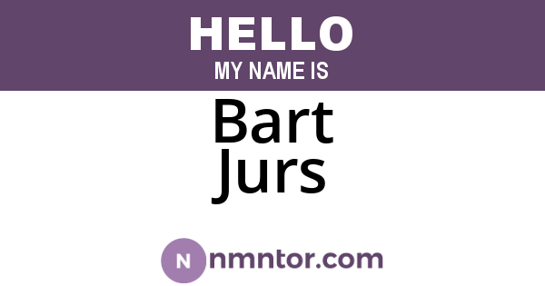Bart Jurs