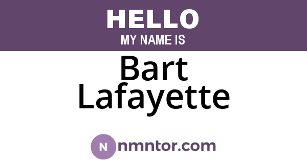 Bart Lafayette