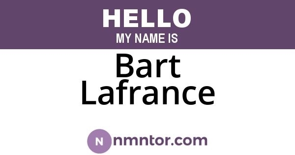 Bart Lafrance