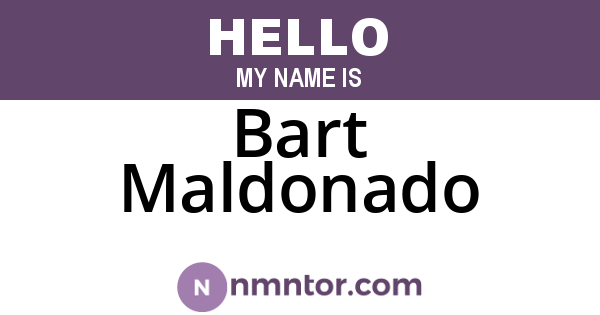 Bart Maldonado