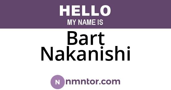 Bart Nakanishi